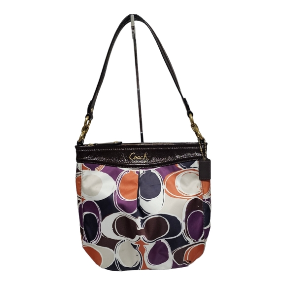 COACH Ashley Hand Drawn Scarf Print Shoulder Bag - Picture 2 of 16